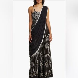 Sani Black and Silver Anarkali